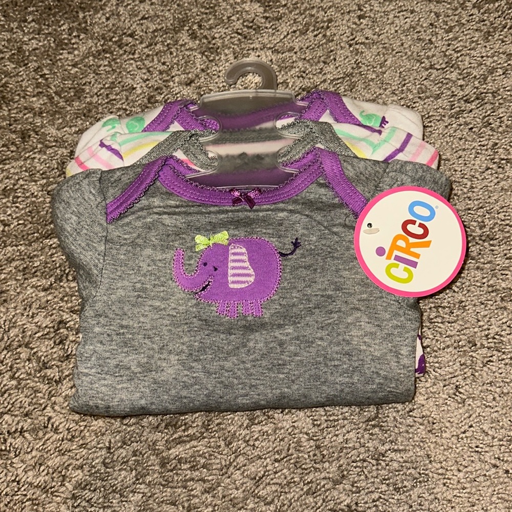 Baby girl long sleeve bodysuit 3-pack